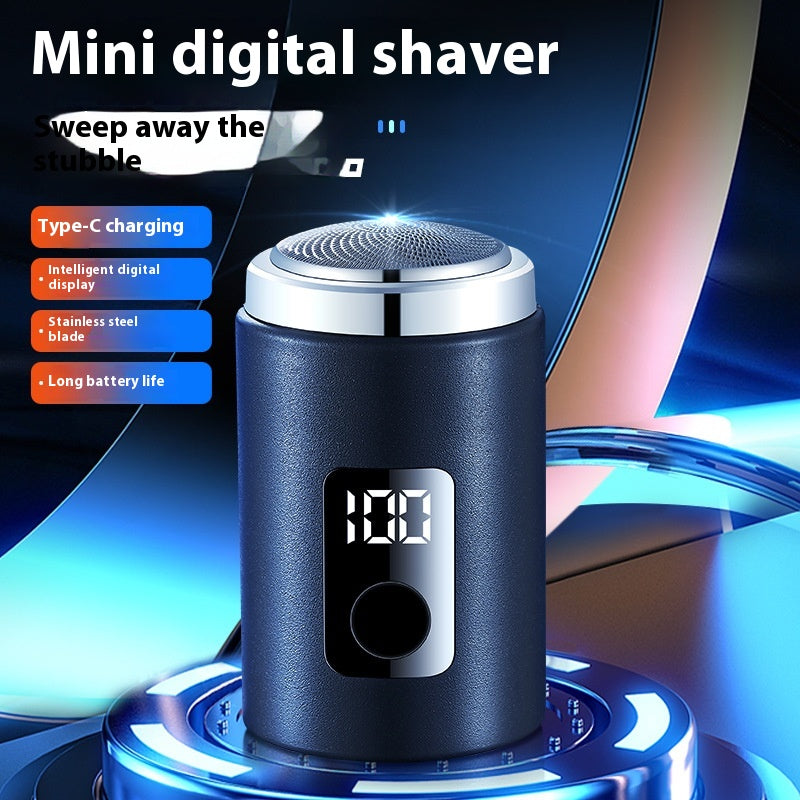 Mini Electric Shaver with Power Display
