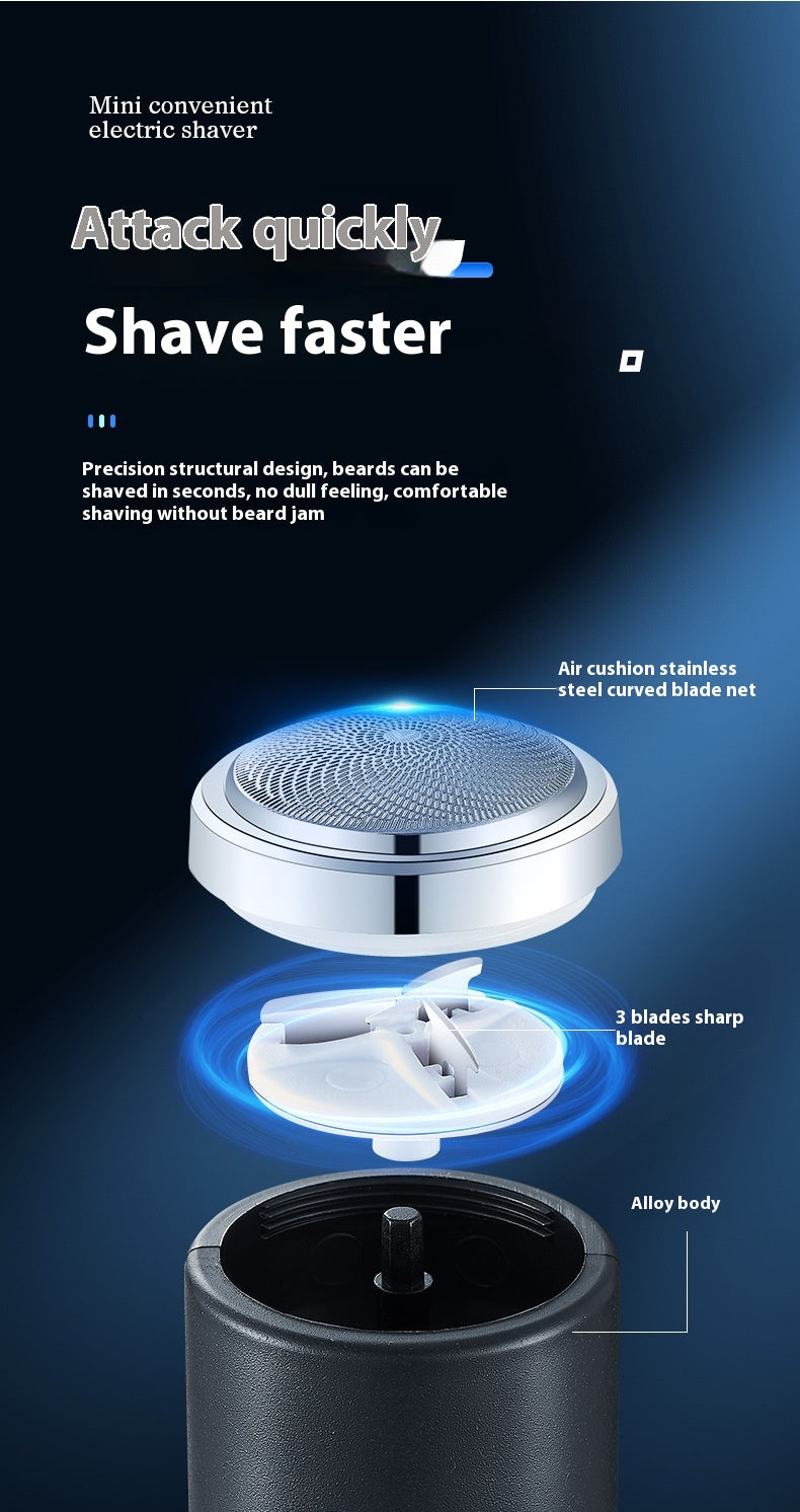 Mini Electric Shaver with Power Display