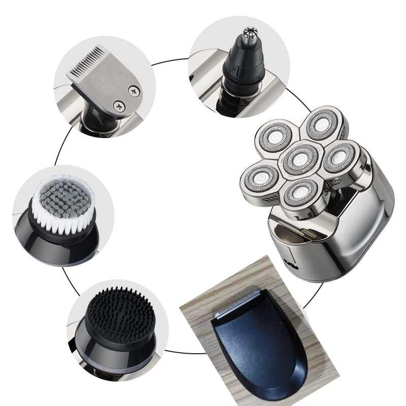 6-Head Digital Electric Shaver