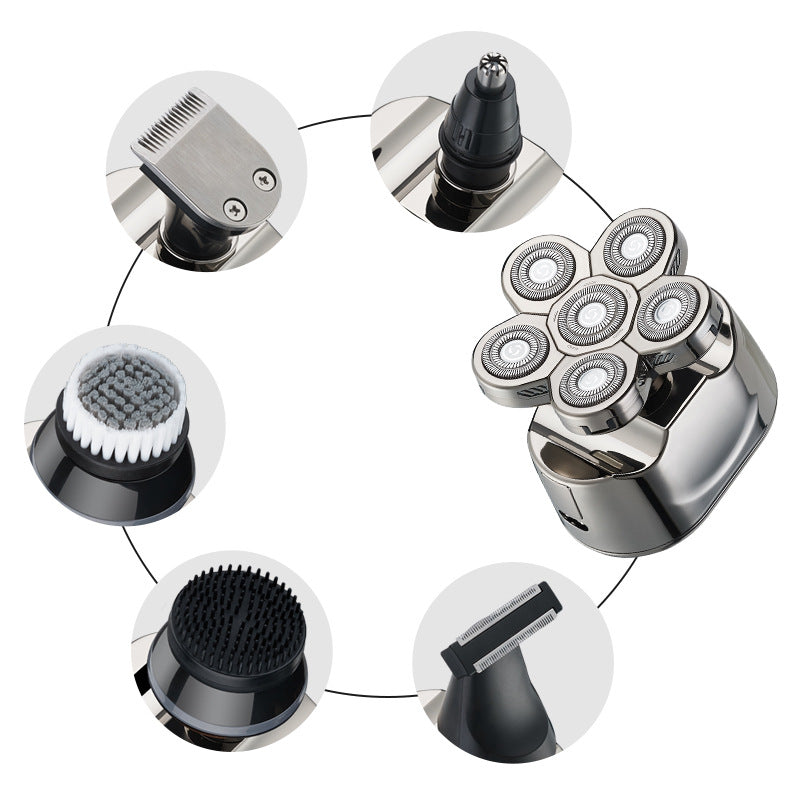 6-Head Digital Electric Shaver