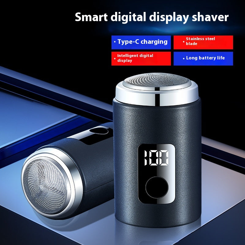 Mini Electric Shaver with Power Display