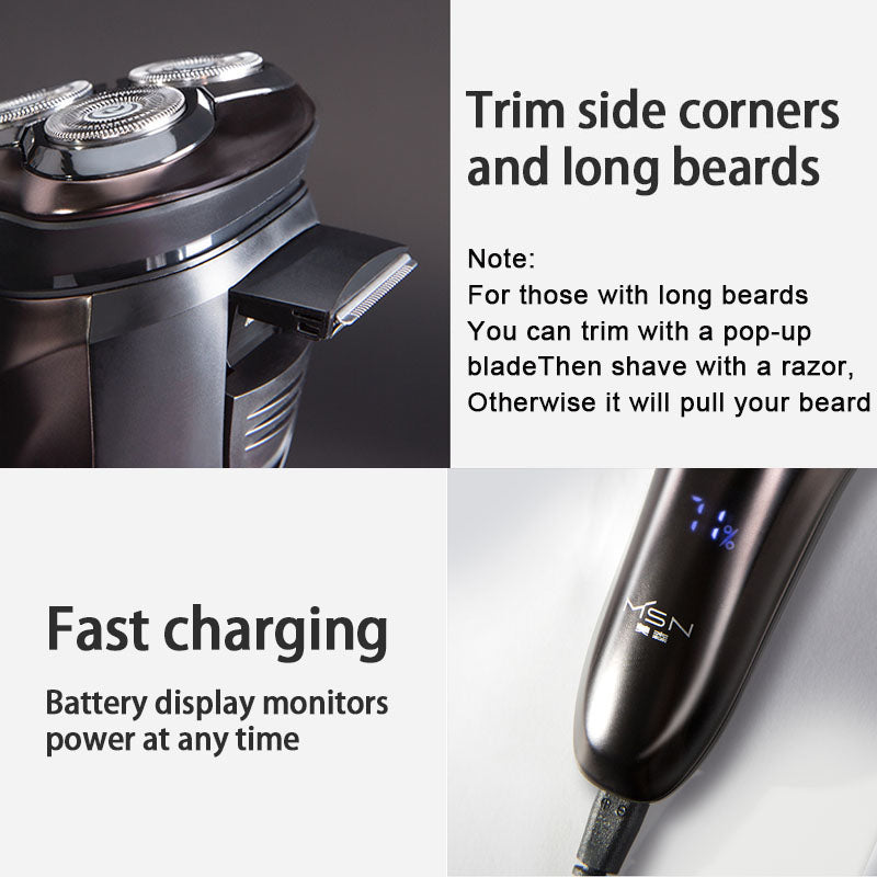IPX7 Waterproof Rechargeable Beard Trimmer