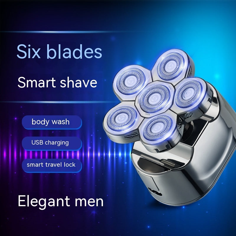 6-Head Digital Electric Shaver