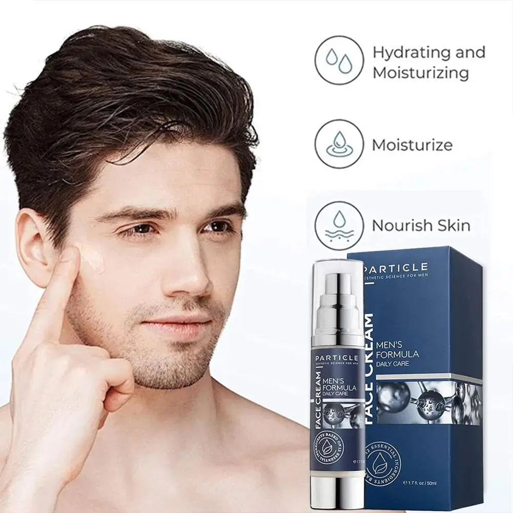 Particle 6-in-1 Men's Face Cream 50ml 1.7oz Anti-Aging Wrinkle Reducer Hydrating Moisturizer Eye Bags Treatment Skin Care