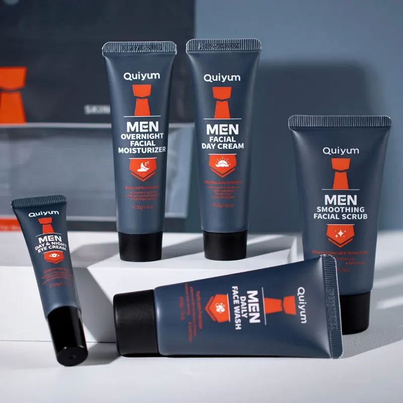 QUIYUM Men's Skin Care Set 5-Piece Set Hydrating Moisturizing and Cleansing Facial Care
