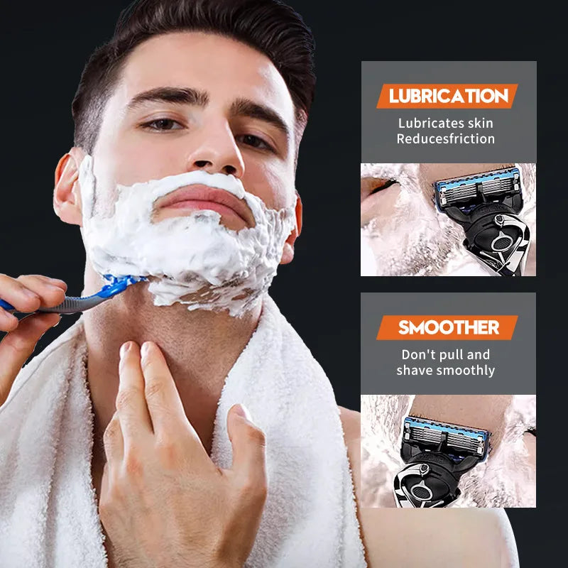 60ml Men's Shaving Mousse Mild Not Irritaing Clean Smooth Soften Sideburn Beard Shaving Cream For Man Grooming Accessories