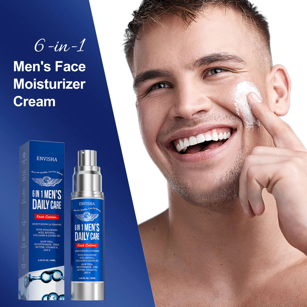 ENVISHA 6 IN 1 Men's Facial Skin Care Cream Anti-aging Moisturizing Whitening Firming Skin Care Products Collagen Beauty Health