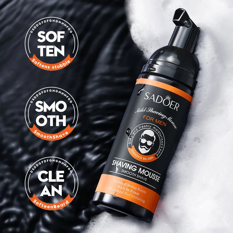 60ml Men's Shaving Mousse Mild Not Irritaing Clean Smooth Soften Sideburn Beard Shaving Cream For Man Grooming Accessories
